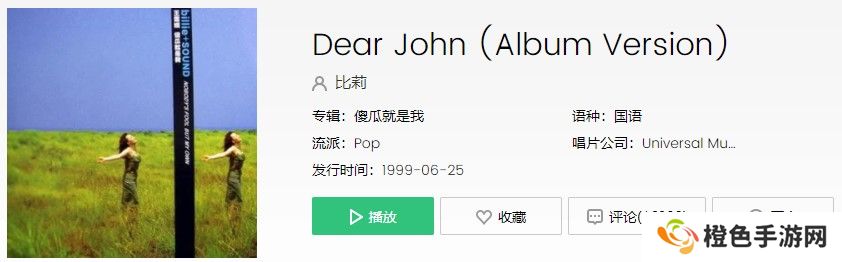 《抖音》Dear John (亲爱的约翰) (Album Version)歌曲信息介绍